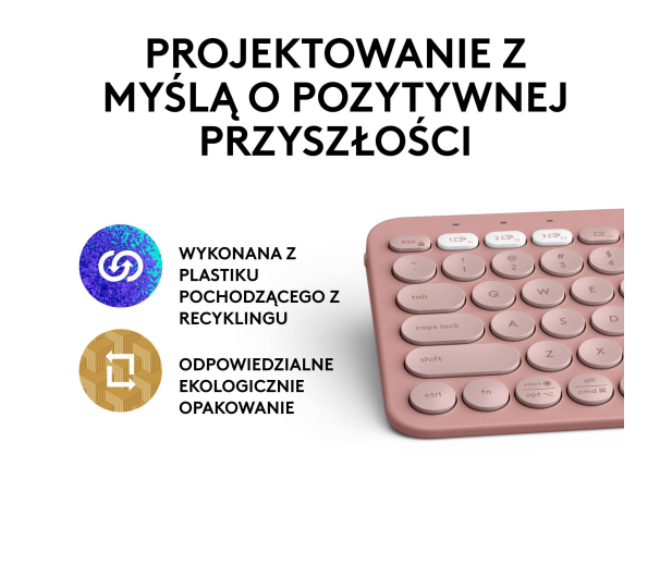 Logitech K380s Pebble Keys 2 różowy - 1172753 - zdjęcie 15